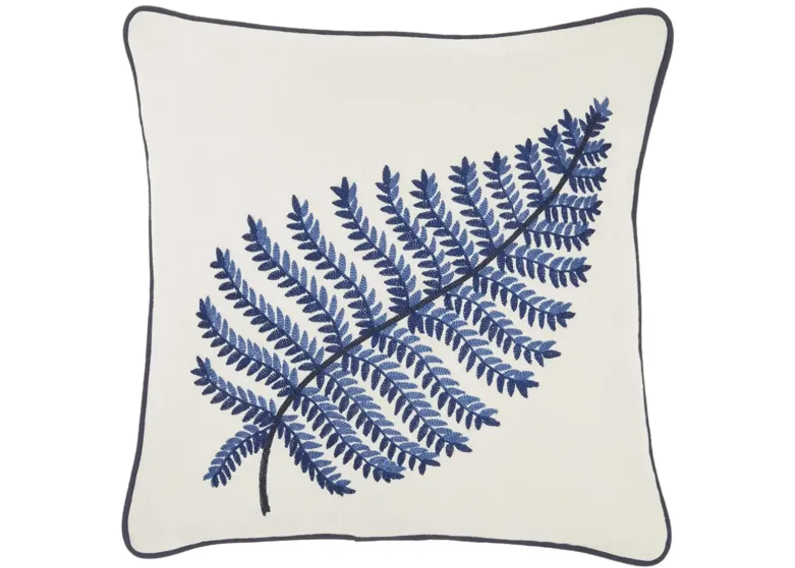 Leaf Throw Pillow in Indigo by Nourison