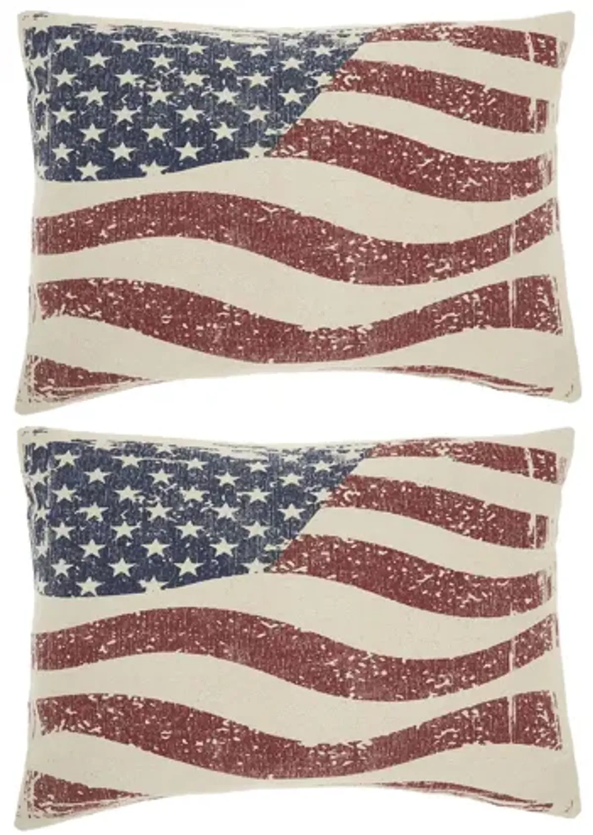 Flag Throw Pillow Set - 2 Pc. in Multicolor by Nourison