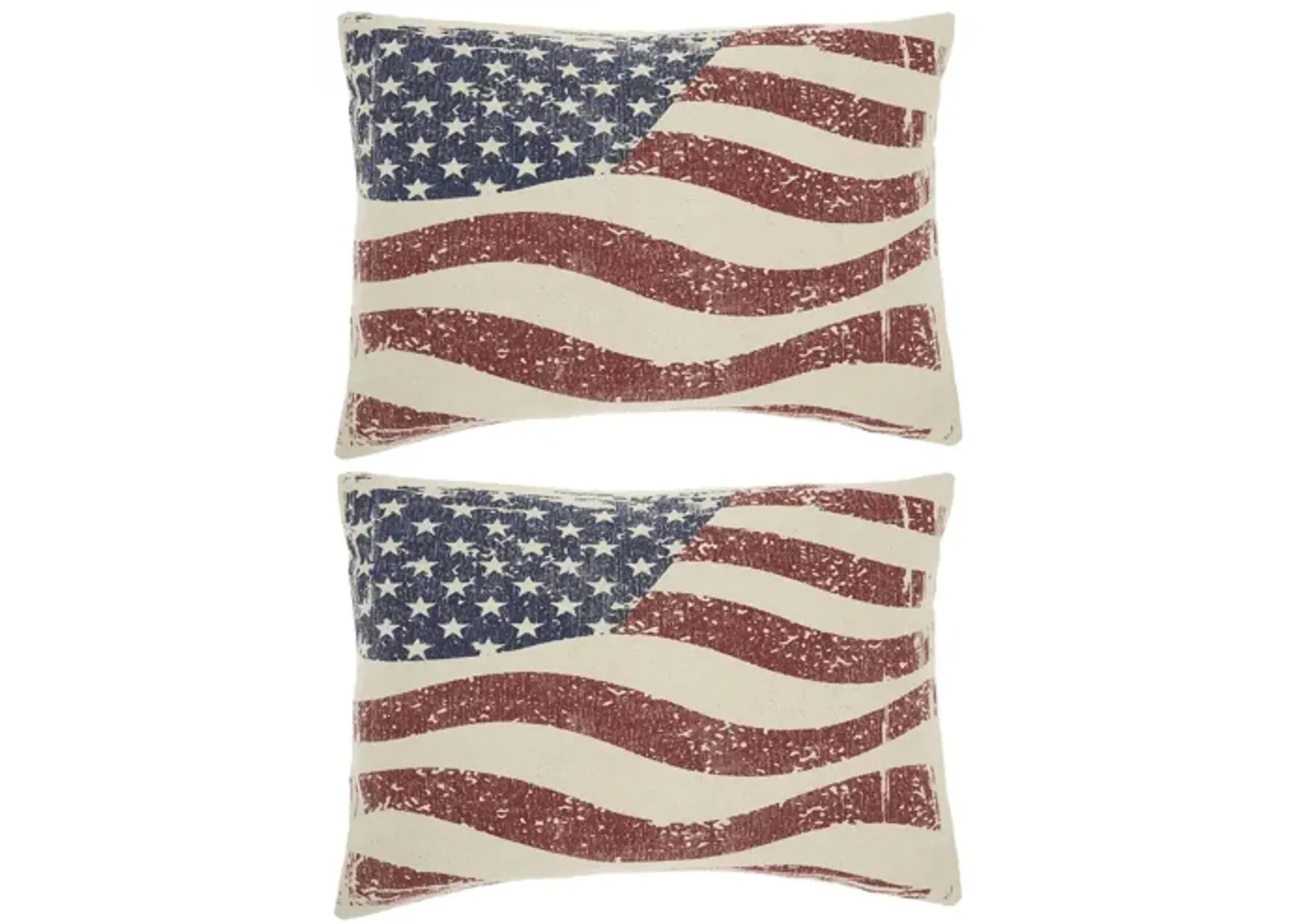 Flag Throw Pillow Set - 2 Pc. in Multicolor by Nourison