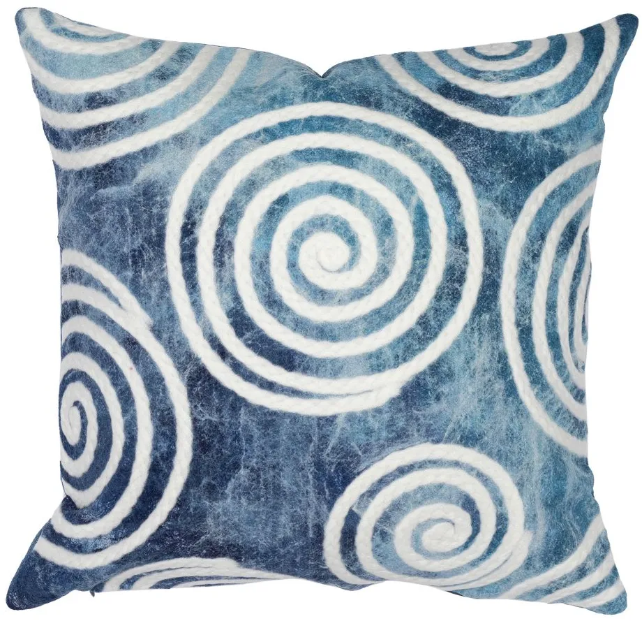 Visions IV Curl Accent Pillow in Blue by Trans-Ocean Import Co Inc