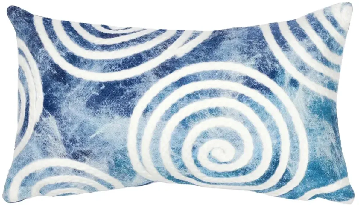 Visions IV Curl Accent Pillow in Blue by Trans-Ocean Import Co Inc