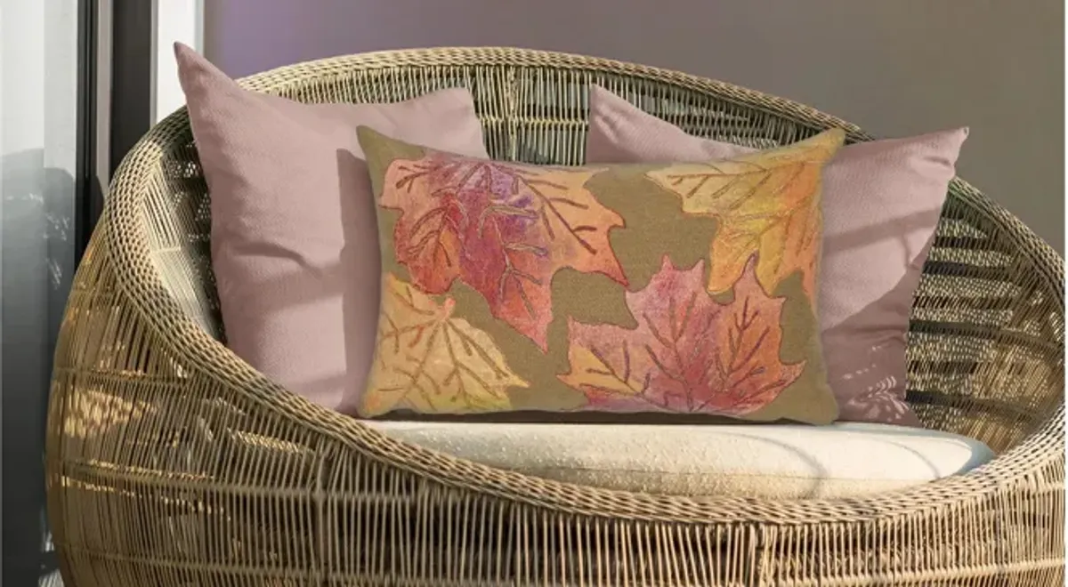 Visions IV Leaf Toss Accent Pillow