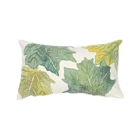 Visions IV Leaf Toss Accent Pillow in Forest Cloud by Trans-Ocean Import Co Inc