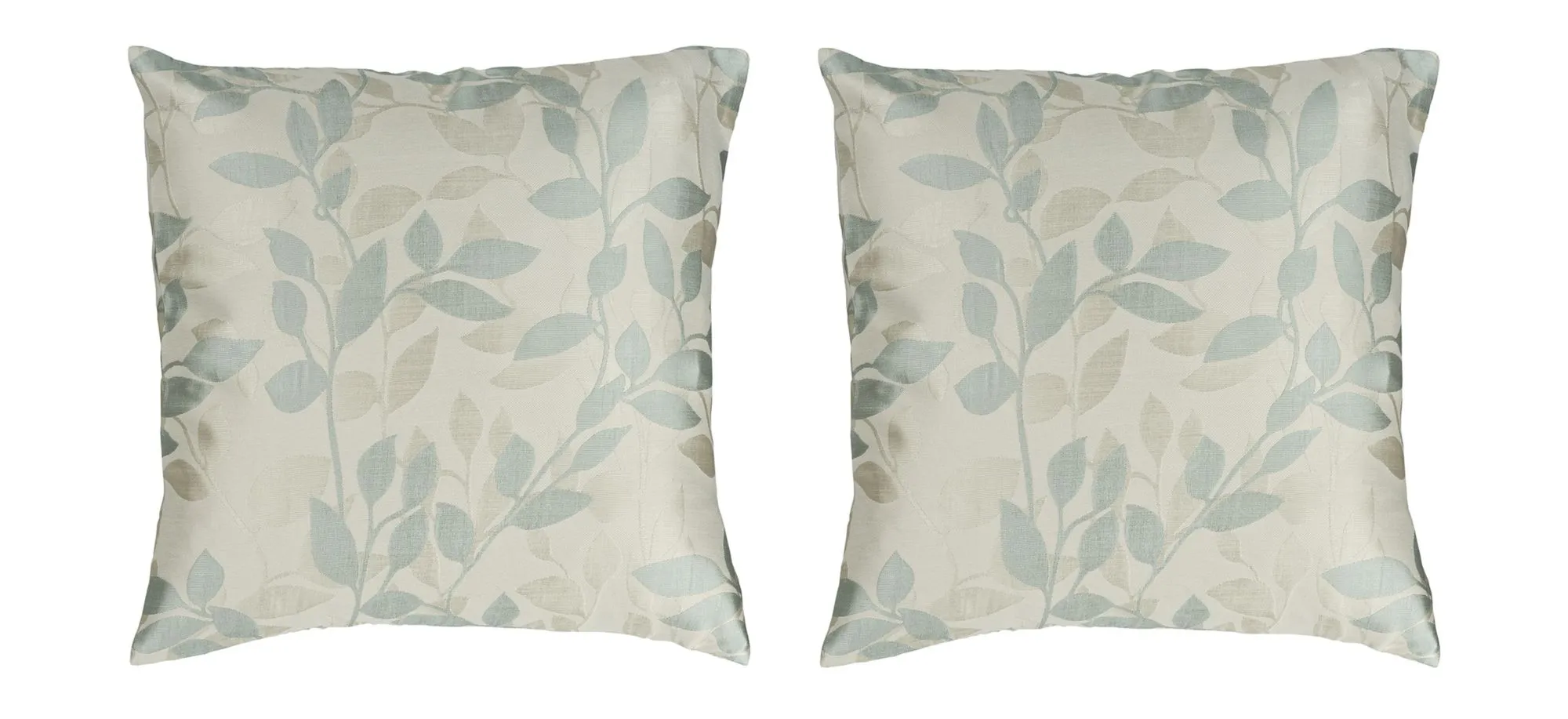Wind Chime 22" Throw Pillow Set - 2 Pc. in Cream, Ivory, Sea Foam by Surya