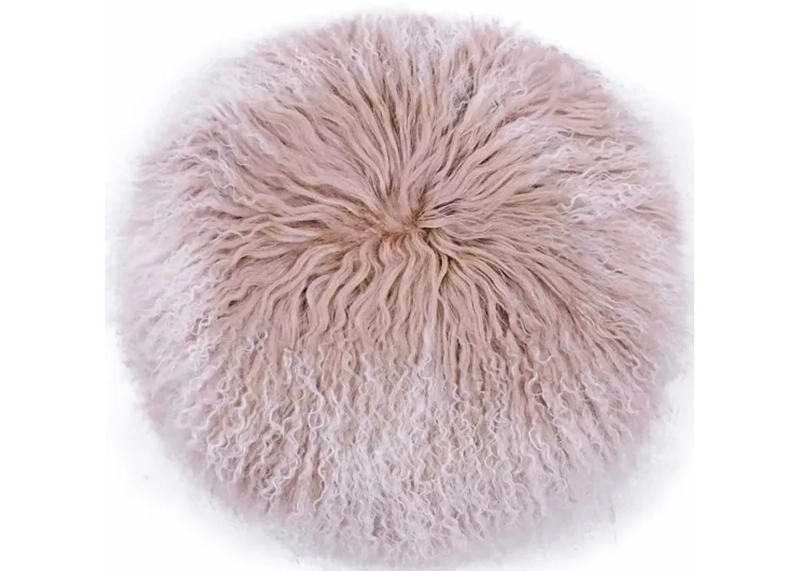 Ruby Lamb Fur Pillow in Blush by Tov Furniture