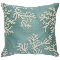 Marina Coral Edge Accent Pillow in Aqua by Trans-Ocean Import Co Inc