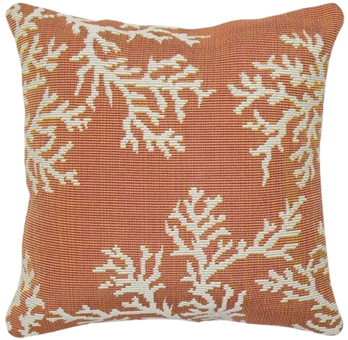 Marina Coral Edge Accent Pillow