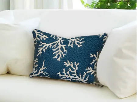 Marina Coral Edge Accent Pillow in Navy by Trans-Ocean Import Co Inc