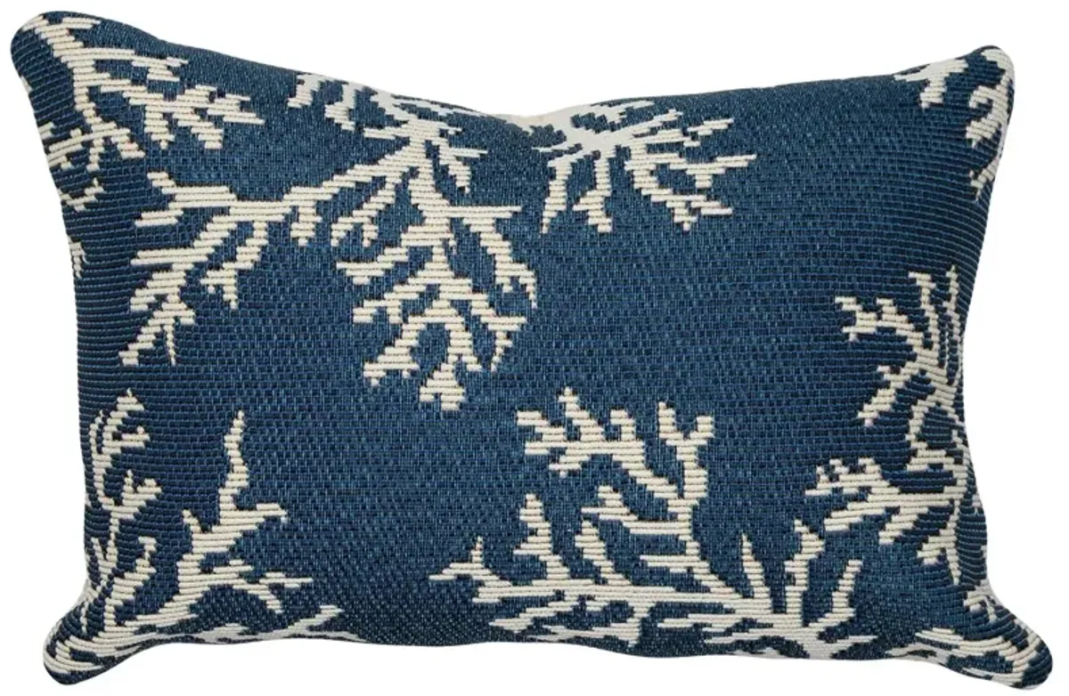 Marina Coral Edge Accent Pillow