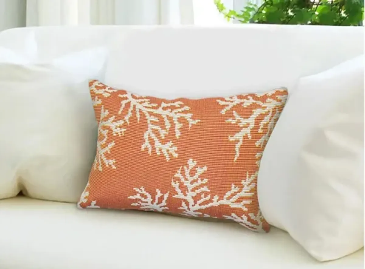 Marina Coral Edge Accent Pillow