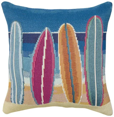 Marina Surf Break Accent Pillow in Blue by Trans-Ocean Import Co Inc