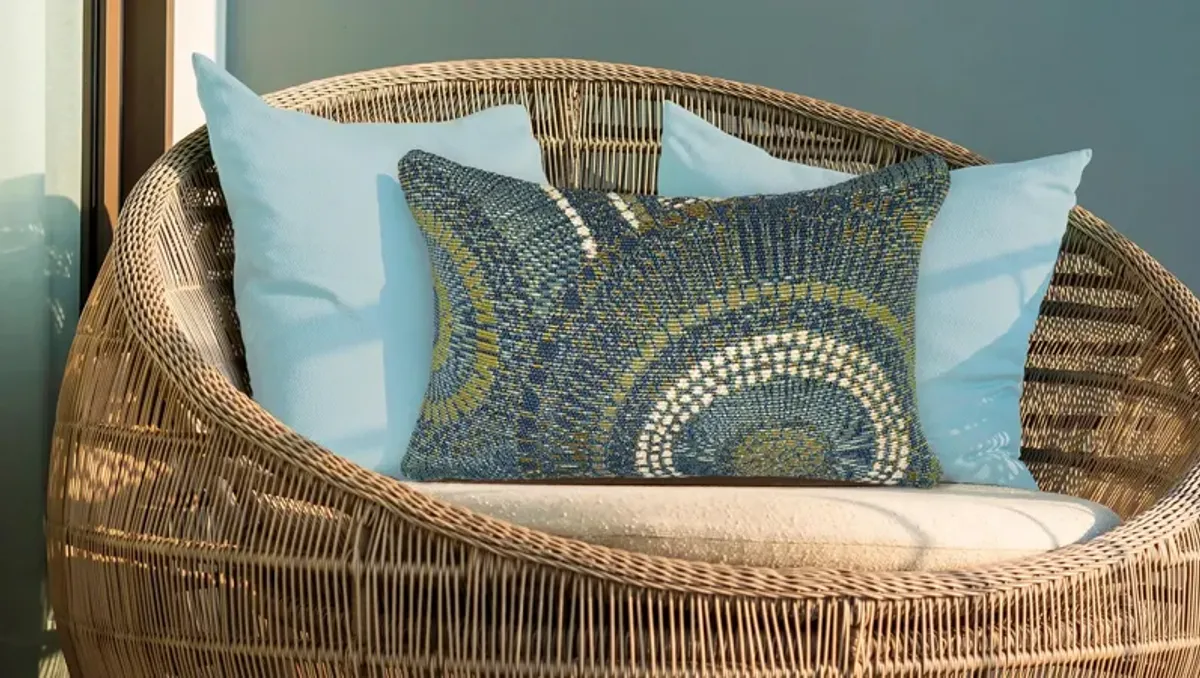Marina Circles Indoor/Outdoor Pillow