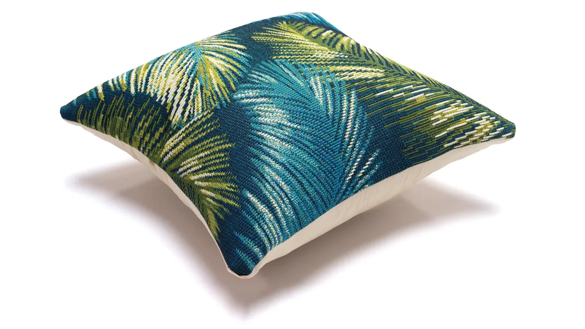 Marina Palm Border Indoor/Outdoor Pillow