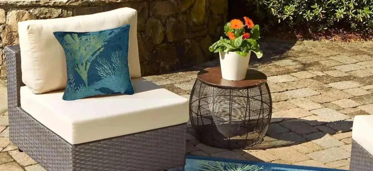 Marina Coral Garden Accent Pillow