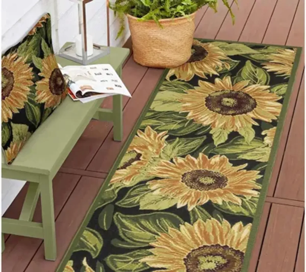 Marina Sunflower Accent Pillow