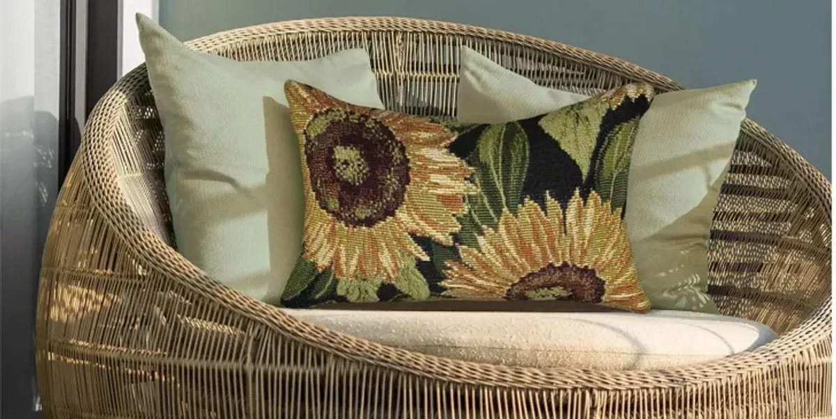 Marina Sunflower Accent Pillow