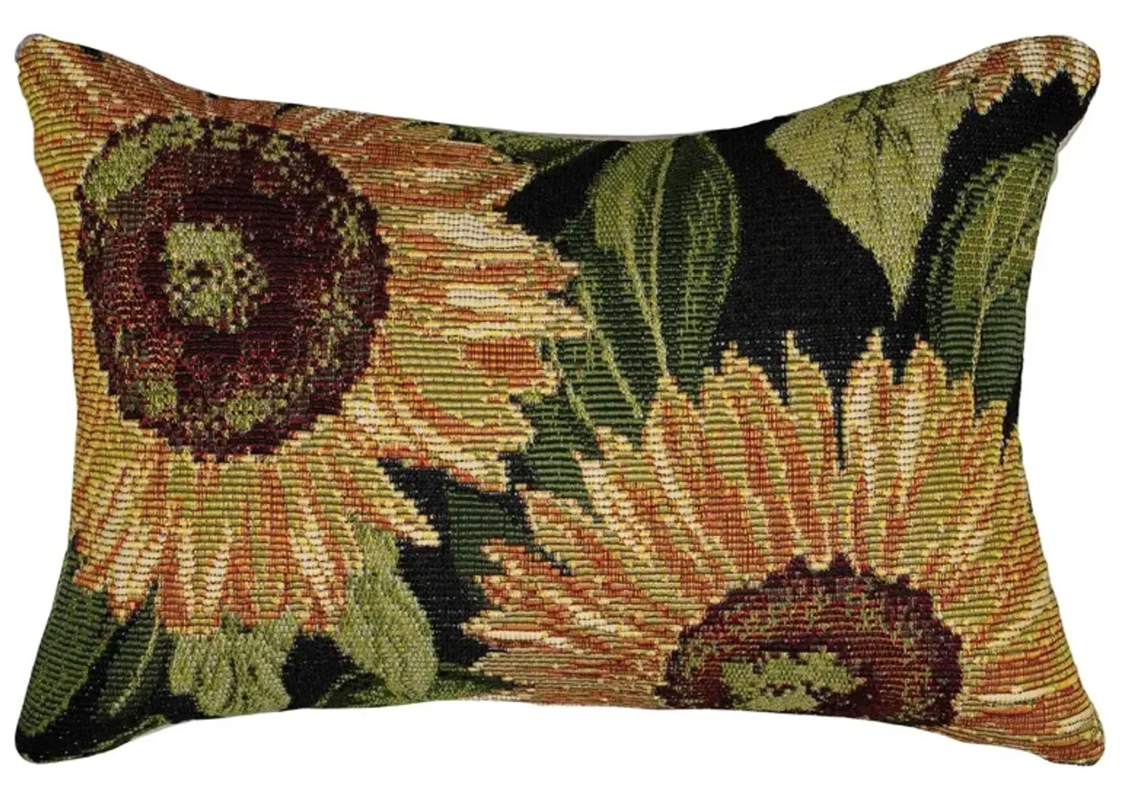 Marina Sunflower Accent Pillow in Black by Trans-Ocean Import Co Inc