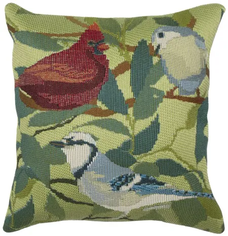 Marina Three Birds Of A Feather Accent Pillow in Green by Trans-Ocean Import Co Inc