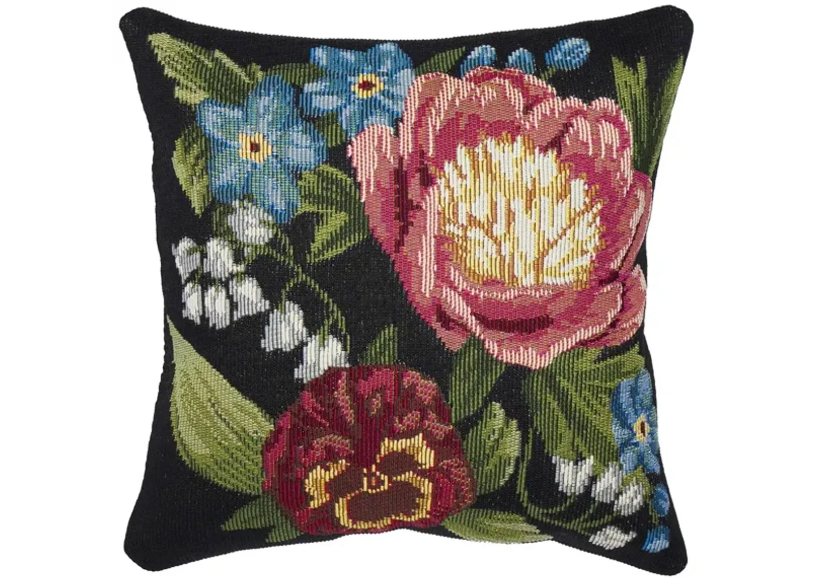 Marina Secret Garden Accent Pillow in Black by Trans-Ocean Import Co Inc