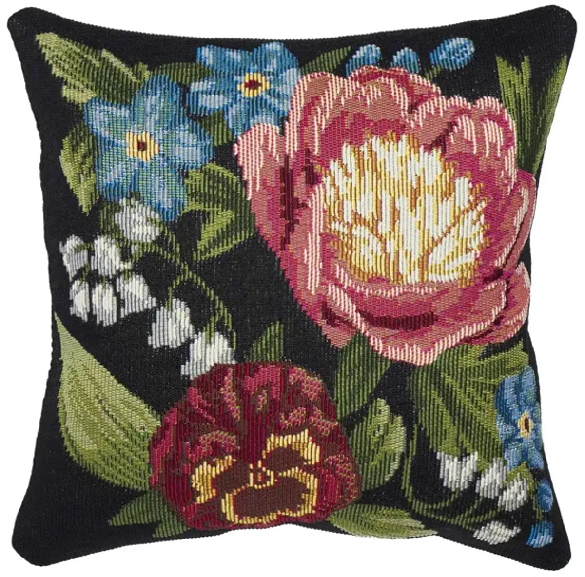 Marina Secret Garden Accent Pillow in Black by Trans-Ocean Import Co Inc