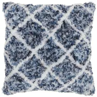 Mina Victory Sprinkle Lattice Throw Pillow in Navy by Nourison