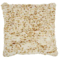 Mina Victory Sprinkle Micro Shag Throw Pillow in Mustard by Nourison