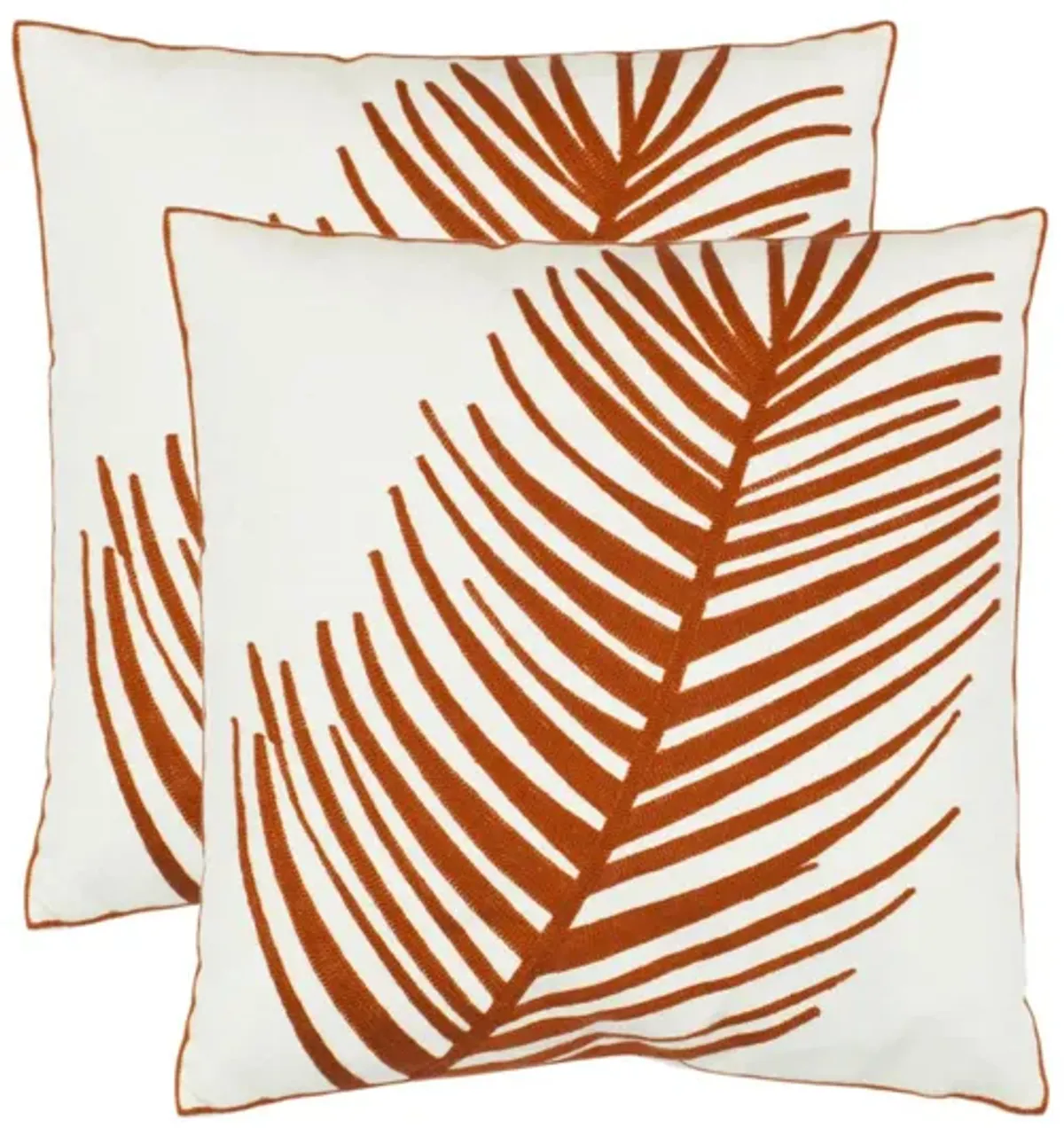 Remy Nature Pillow: Set of 2 in Orange by Safavieh