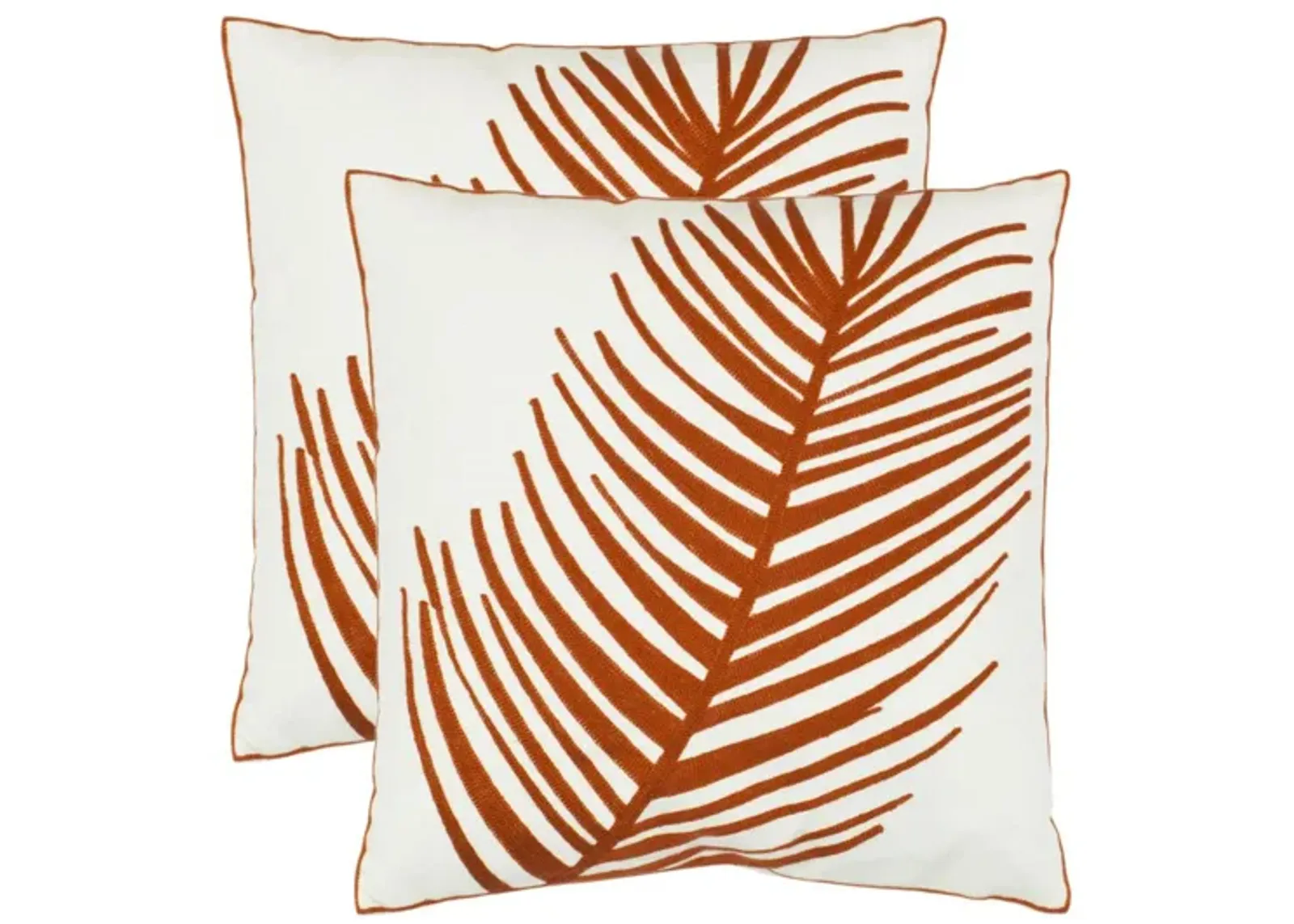 Remy Nature Pillow: Set of 2 in Orange by Safavieh