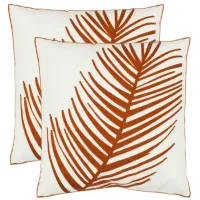 Remy Nature Pillow: Set of 2 in Orange by Safavieh