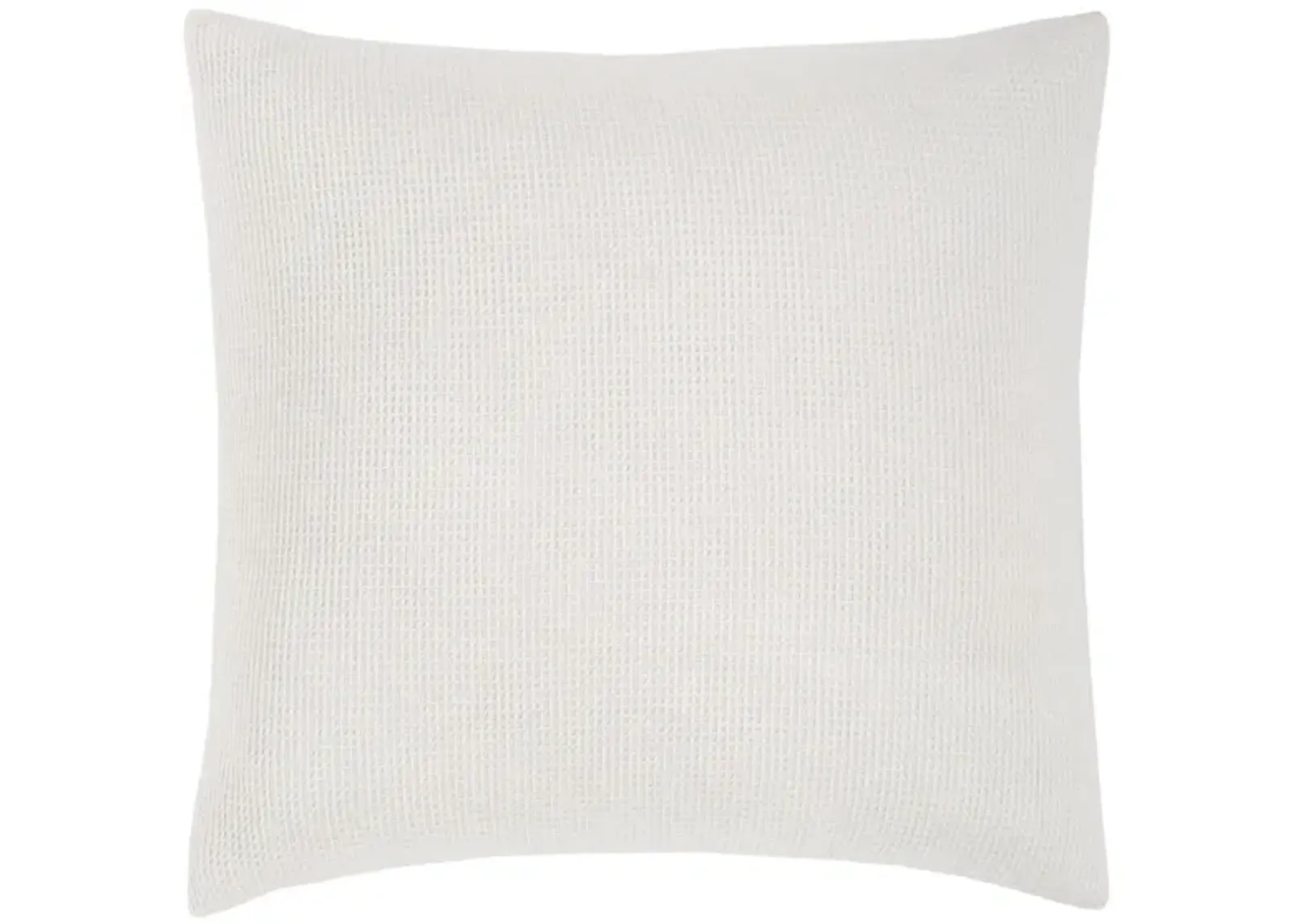 Waffle Throw Pillow in White by Surya