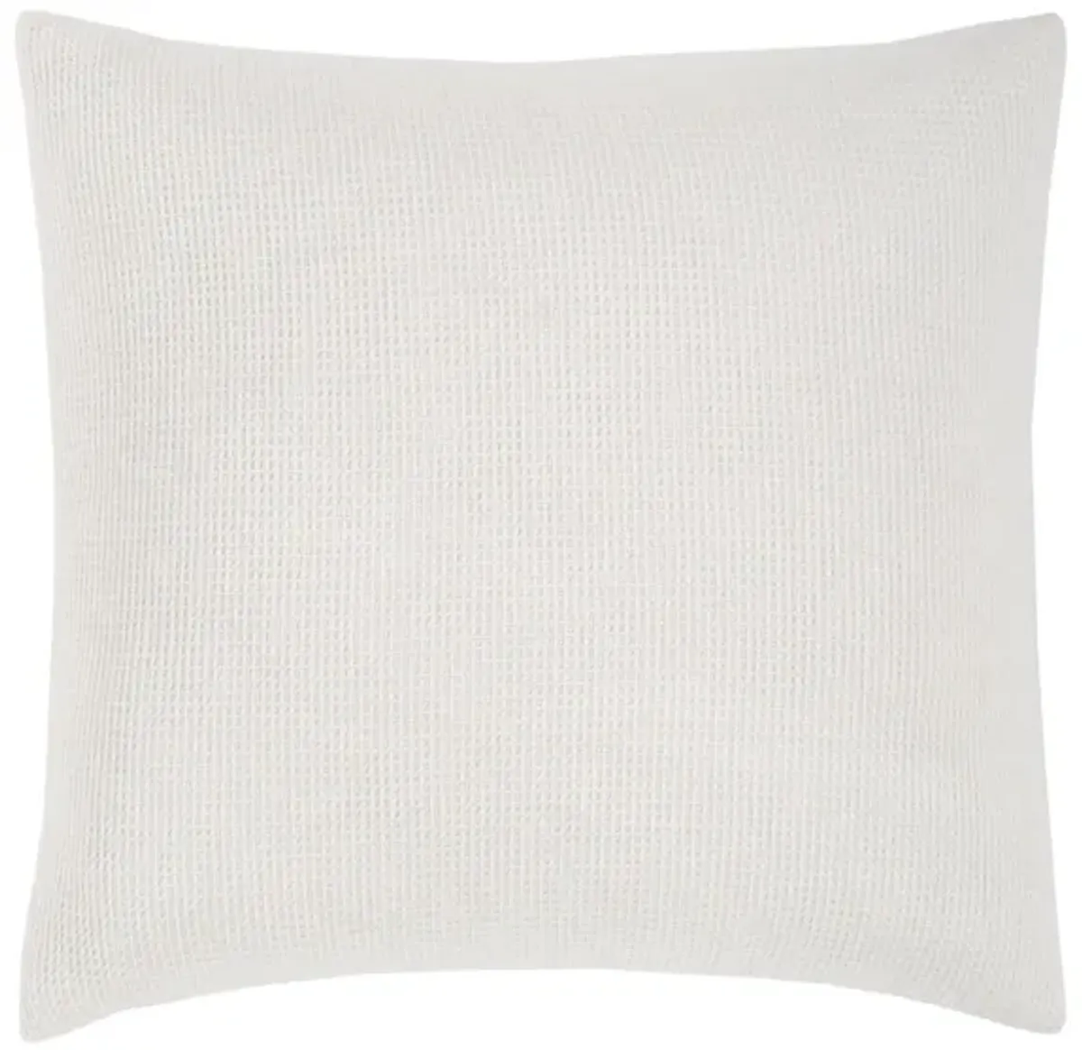 Waffle Throw Pillow in White by Surya