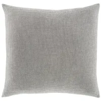 Waffle Throw Pillow in Gray by Surya