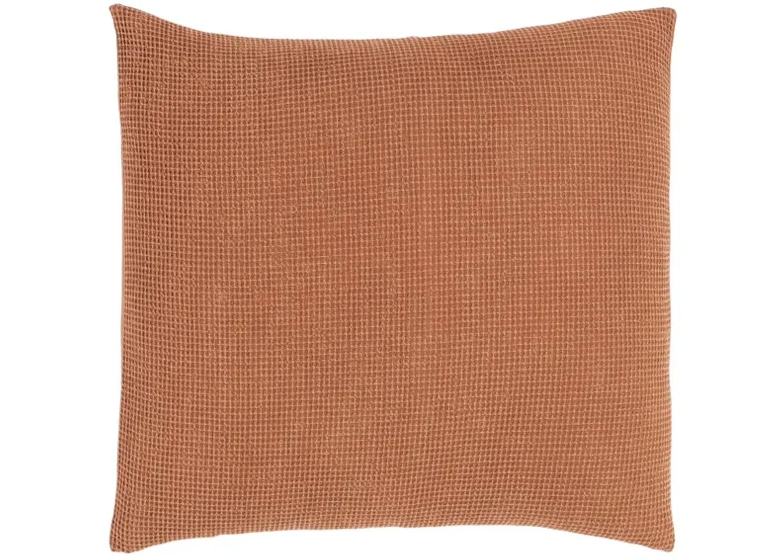 Waffle Throw Pillow in Burnt orange by Surya