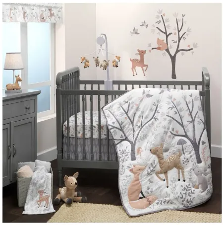 Deer Park 3-Piece Crib Bedding Set in White by Lambs & Ivy