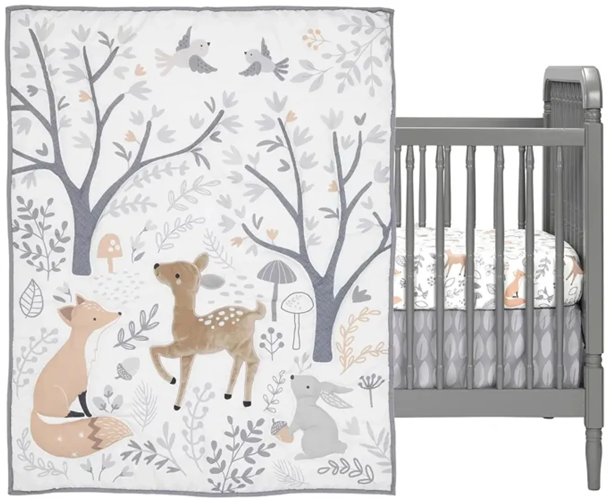 Deer Park 3-Piece Crib Bedding Set in White by Lambs & Ivy