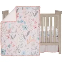 Baby Blooms 3-Piece Crib Bedding Set in Pink by Lambs & Ivy