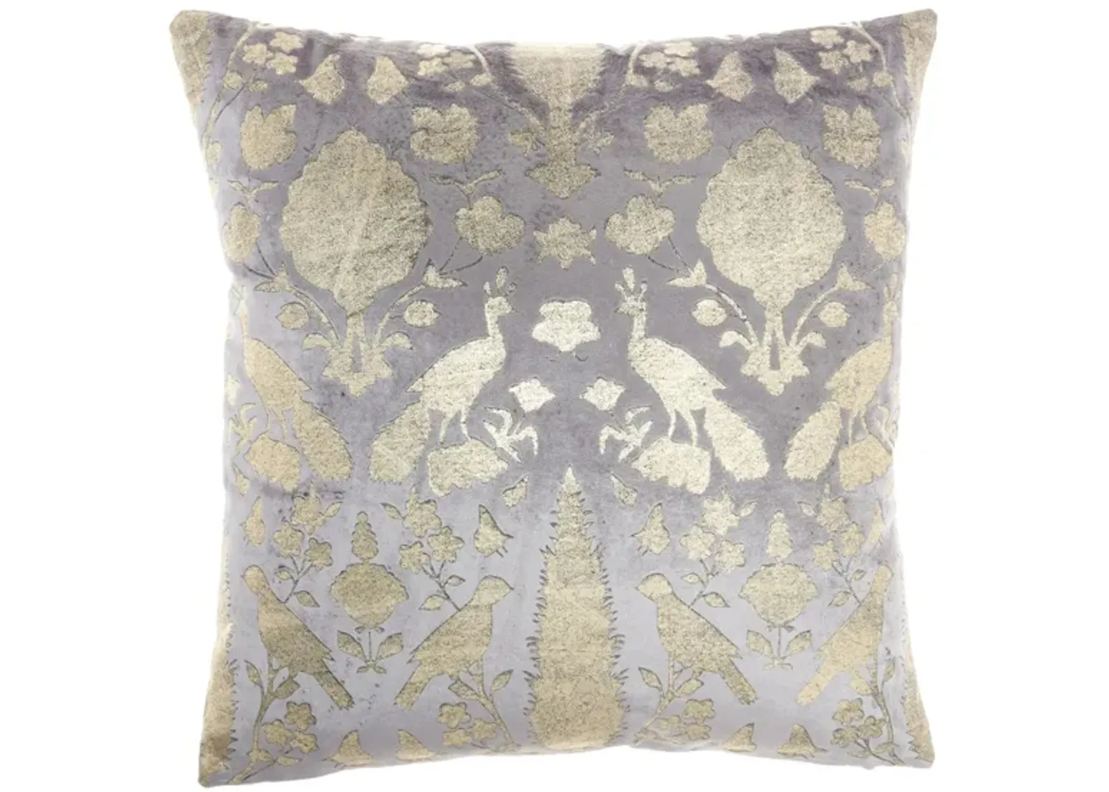 Bird Throw Pillow in Gray by Nourison