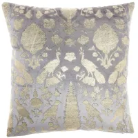 Bird Throw Pillow in Gray by Nourison