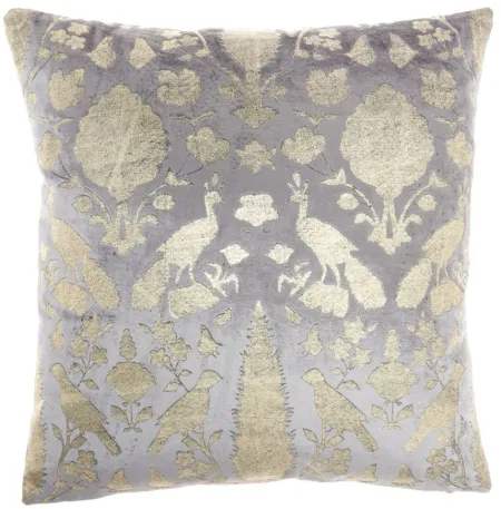 Bird Throw Pillow in Gray by Nourison