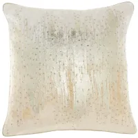 Metallic Throw Pillow in Beige by Nourison