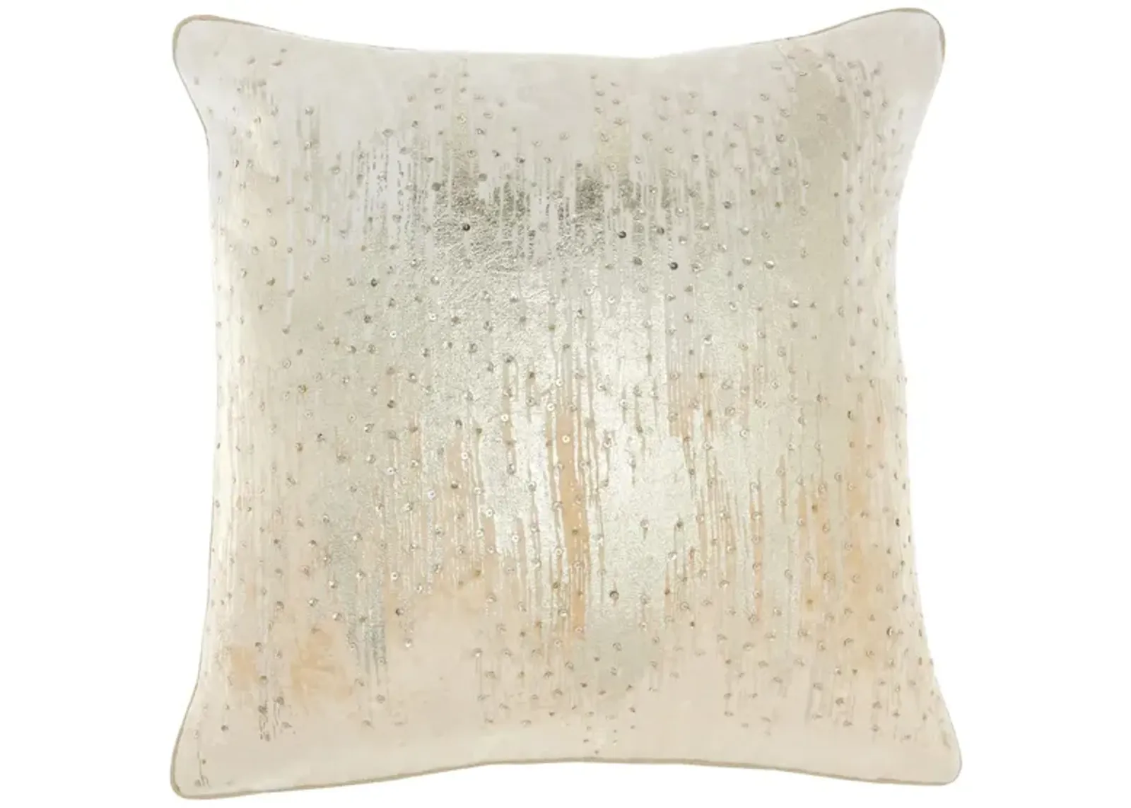 Metallic Throw Pillow in Beige by Nourison