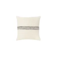 Carine 20" Poly Filled Throw Pillow in Cream, Ivory, Black, Charcoal by Surya