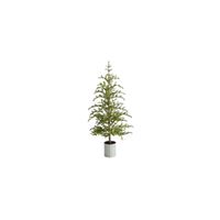 5.5' Pre-Lit Pine Artificial Tree in Green by Bellanest