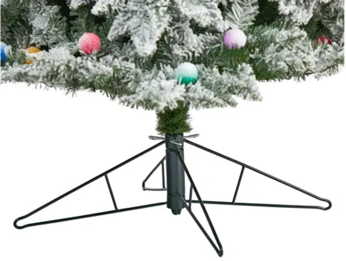 8.5' Pre-Lit Flocked British Columbia Mountain Fir Artificial Tree