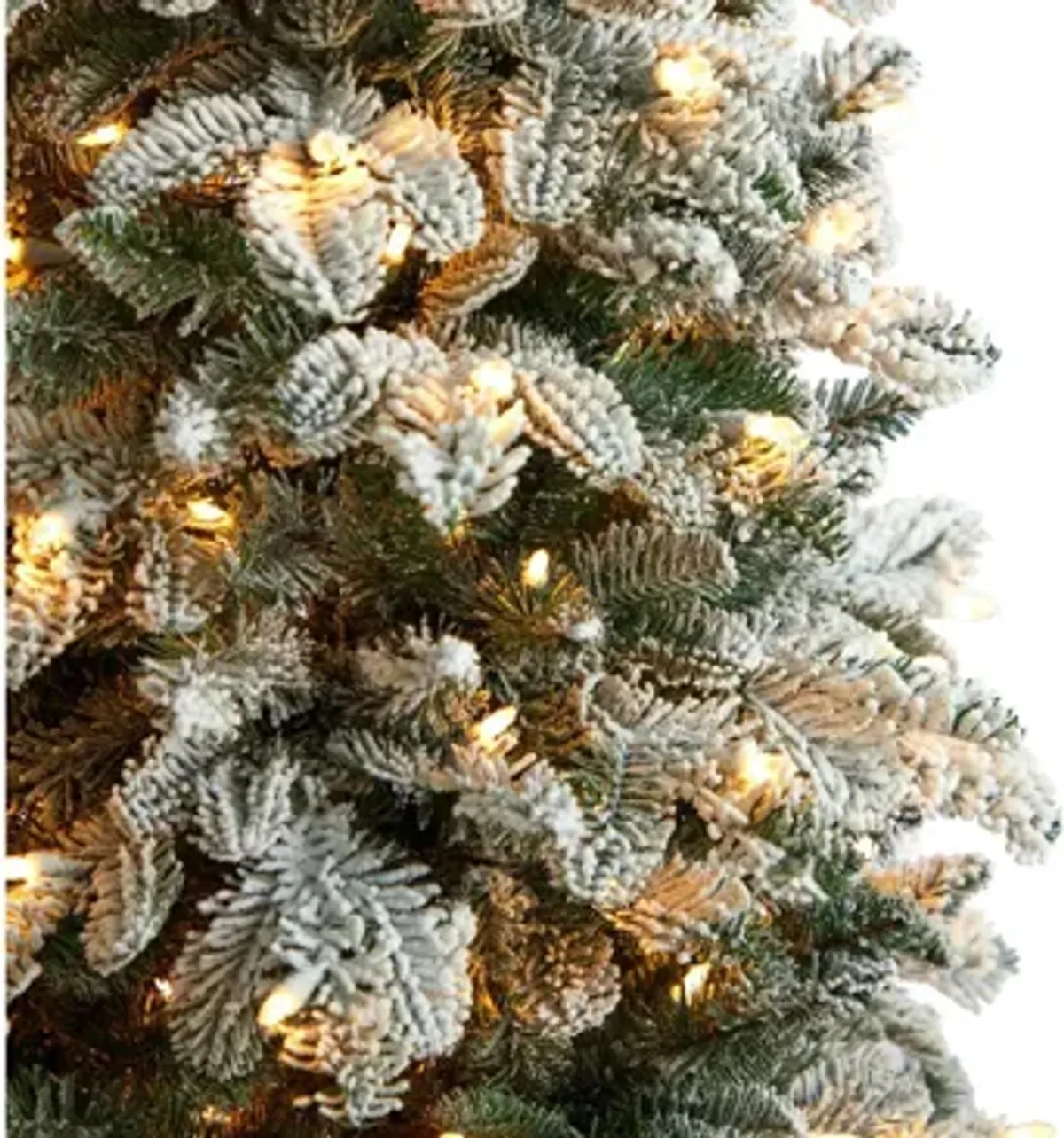 5' Pre-Lit Flocked North Carolina Fir Artificial Tree