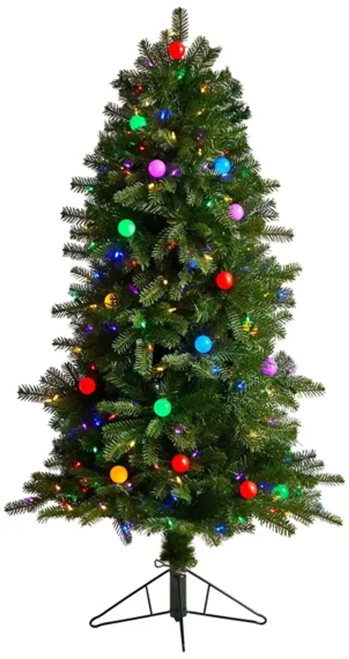 5' Pre-Lit Montana Mountain Fir Artificial Tree in Green by Bellanest