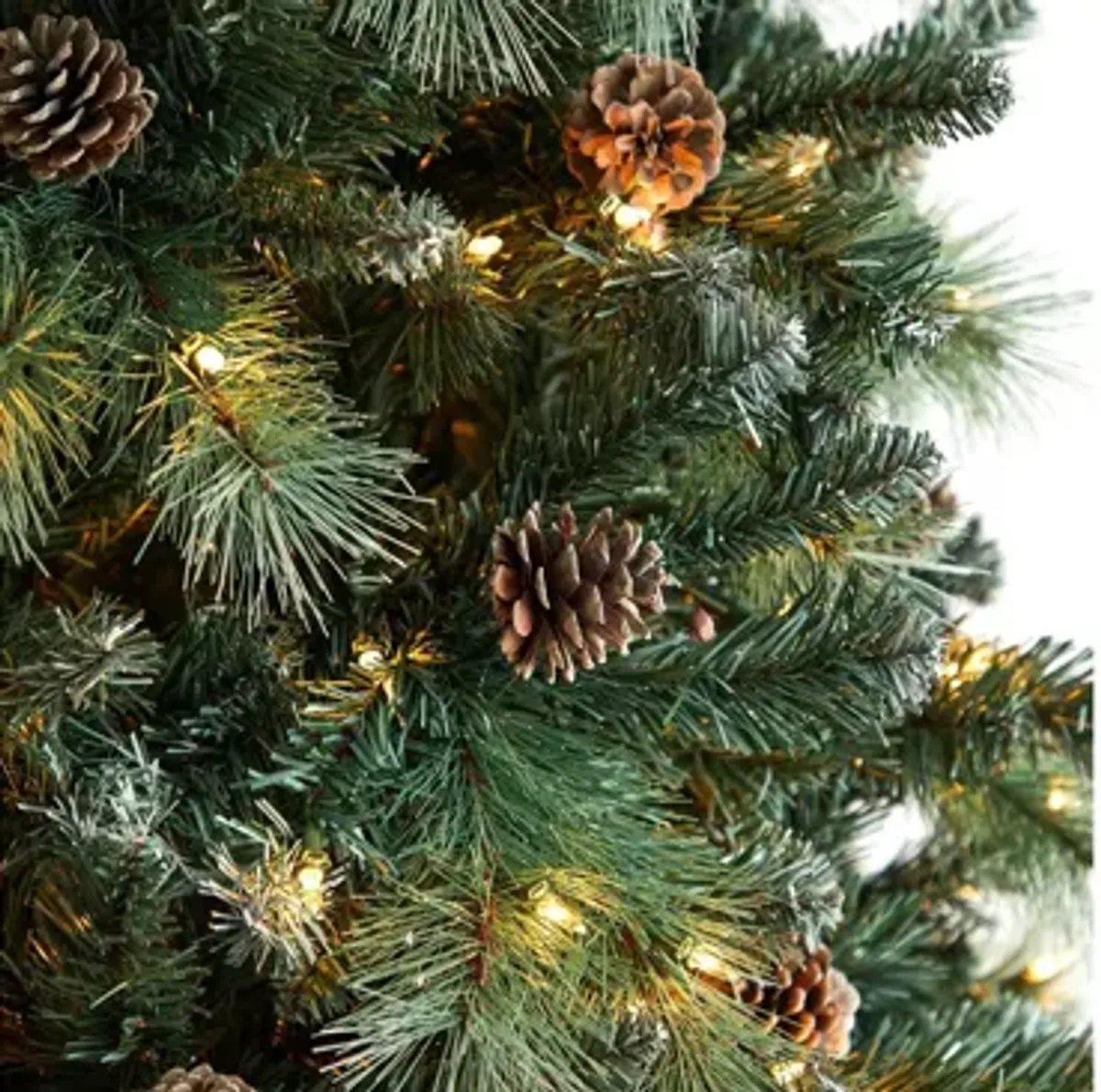 9' Pre-Lit Frosted Tip British Columbia Mountain Pine Artificial Tree