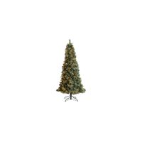 8' Pre-Lit Frosted Tip British Columbia Mountain Pine Artificial Tree in Green by Bellanest