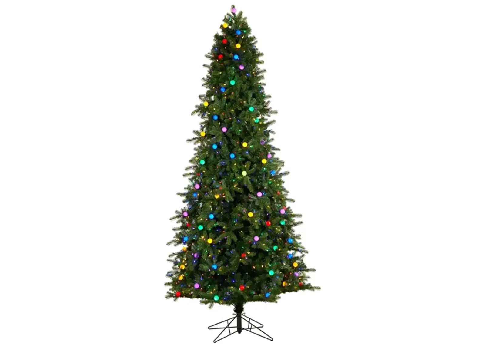 9.5' Pre-Lit Montana Mountain Fir Artificial Tree in Green by Bellanest