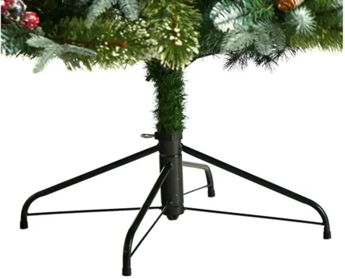 7.5' Pre-Lit Snow Tipped Aspen Spruce Artificial Tree